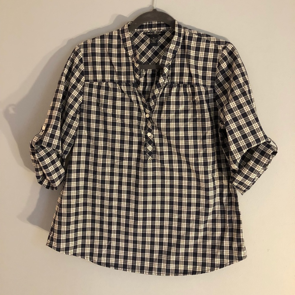 Lucky Brand 3/4 Sleeve Cotton Shirt
